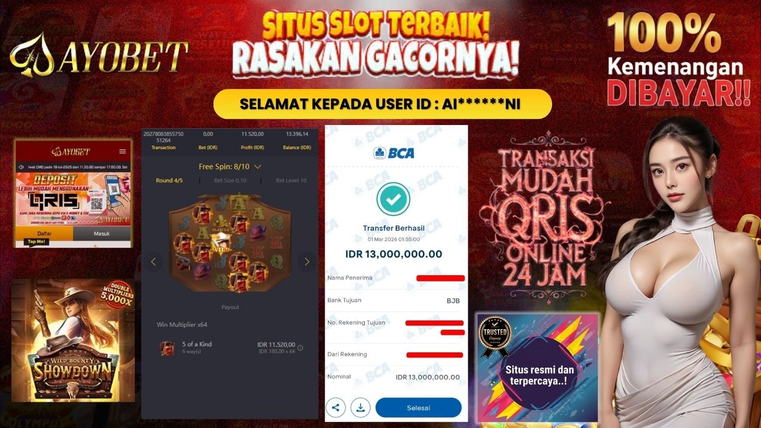 AYOBET JACKPOT SLOT WILD BOUNTY SHOWDOWN